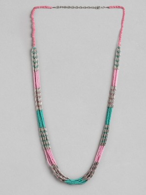 RICHEERA Beaded Layered Beaded Metal Necklace