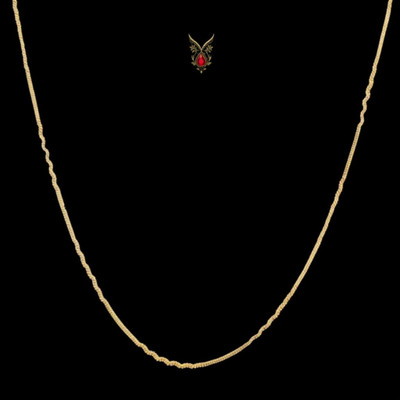 Heer Sutra Stylish Gold Plated Chain for Men – Durable Daily Wear Fashion Necklace Gold-plated Plated Brass, Alloy Chain
