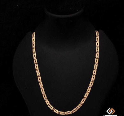 THASHILAVA 1 gram High Quality Indian Polished “20” Inches Gold Chain for Men and boy Gold-plated Plated Copper Chain