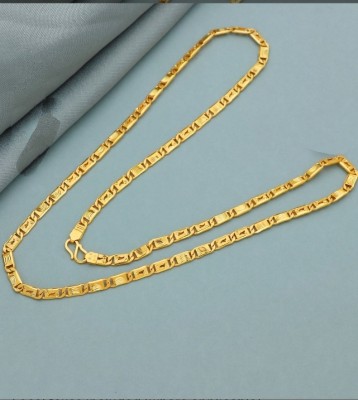 PATAVE Micro Gold Plated Nawabi biscuit chain Gold-plated Plated Brass, Copper Chain