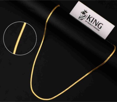 FASHION ONLY Trendy & Stylish Titanium Men's Neck Chain Pack of 1 Gold-plated Plated Alloy Chain