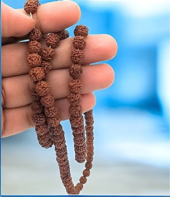 MLE Original Rudraksha Pooja Jap Mala 108+1 Beads (5 Mukhi) Beads Rudraksha Necklace