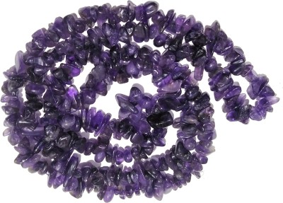 CRYSTU Natural Amethyst Chip Beads Mala 81.2 cm for Unisex Amethyst Crystal Necklace