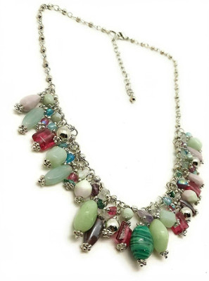 DCA Handmade Charms Western Stylish Boho Fashion Jewellery For Women and Girls Glass Necklace