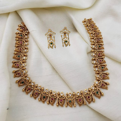 Rangrozo Jewellery Brass, Alloy Gold-plated Gold Jewellery Set(Pack of 1)