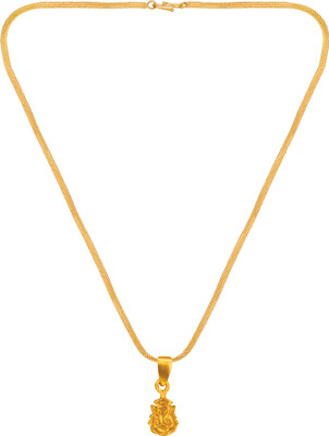Atulenterprises Religious God - Shree Ganesh Pendant Set With Chain for Men & Women Gold-plated Plated Alloy Chain