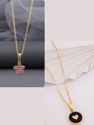 Dressberry DressBerry Gold-Plated Brass Minimal Necklace Gold-plated Plated Brass Necklace