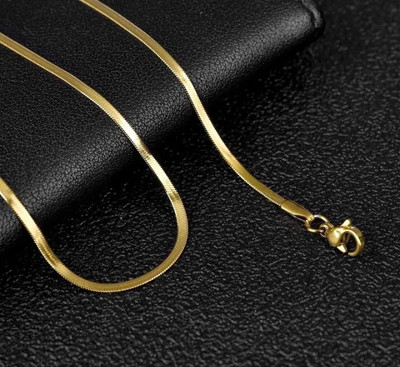 REVERSEA Mens Fashion Jewellery Valentine Stylish Titanium Long chains Casual Gold-plated Plated Copper, Stainless Steel Chain