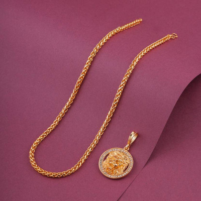 TULAMIVI 1 gram High Quality Indian Polished “20” Inches Gold Chain for Men and boy Gold-plated Plated Alloy Chain