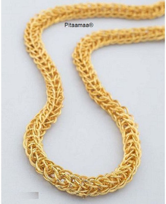 Pitaamaa Designer Stylish Fancy Gold Plated Chain(20 INCH)Water/Sweat Proof JGS032 Gold-plated Plated Brass Chain