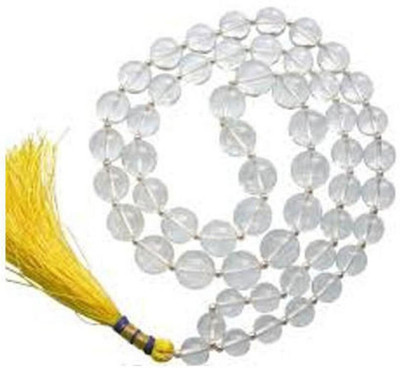 Jewelswonder Most Demanded Sphatik Beads White Mala For Women Crystal Stone Chain