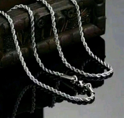 Maatrachaaya Stylish Silver Plated Rope Chain Sterling Silver Plated Alloy Chain