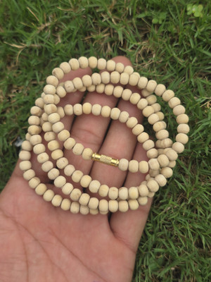 Varun Tulsi mala Original Tulsi kanthi mala ke round mala length 32inch 4mm bedsa length 0.6 inch Beads Wood Chain