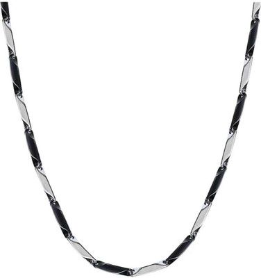 HOUSEOFTRENDZZ TWO TONE SILVER/BLACK PLATTED STAINLESS STEEL MENS NECK CHAIN MENS FASION JEWELLERY (PACK OF 1) BLACK/SILVER Sterling Silver, Titanium Plated Stainless Steel Chain HOUSEOFTRENDZZ TWO TONE SILVER/BLACK PLATTED STAINLESS STEEL MENS NECK CHAIN MENS FASION JEWELLERY (PACK OF 1) BLACK/SILVER Sterling Silver, Titanium Plated Stainless Steel Chain