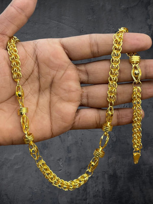 RKB SALES 1gm gold plated High Quality chain for men Gold-plated Plated Alloy Chain