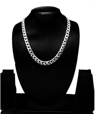 Pitaamaa Trendy Men SILVER SILVER Plated Chain (Pack-1)JN041 Silver Plated Brass Chain