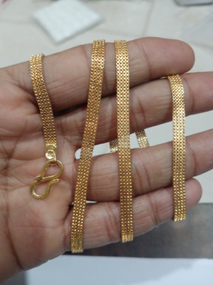 ASUJA 1 gram gold indian polish gold platrd chain Gold-plated Plated Alloy Chain