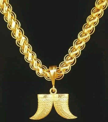 GAFUT 1 gram Pendant set With chain for man and boy New design new year Brass Chain