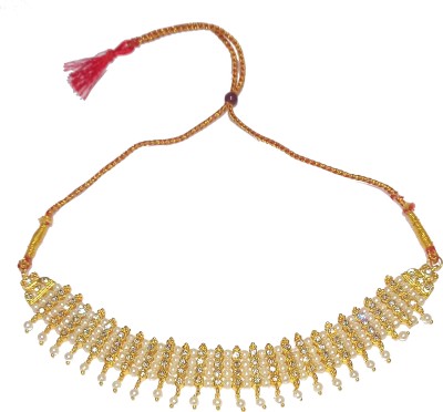 Shrungarika Traditional Tanmani Necklace Maharashtrian chinchpeti moti Necklace Gold-plated Plated Alloy Choker