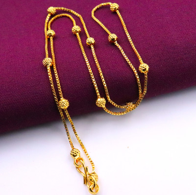 AHR FASHION one gram gold plated chain for women Ruby Gold-plated Plated Brass Chain