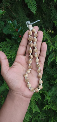 shri radhe pujan bhandar 27 beads orginal tulsi jap mala 8mm radha naam beads Rudraksha Chain