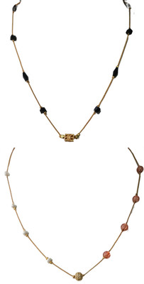 Maruti Creator Sparkling Beads Gold-plated Plated Stainless Steel Chain
