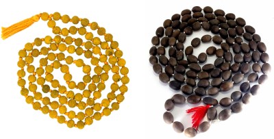 AKNaturals Fashion Original haldi Mala 108 Beads for Jaap & Wearing Beads Wood Chain