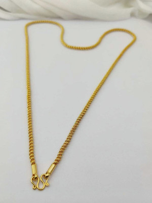 MARIGOLD MERAGOLD 1 gram Stylish Golden Neck woman Chain “22” Inches Gold-plated Chain Gold-plated Plated Copper Chain