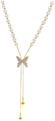 JRISSY Gold-plated Plated Alloy Necklace Beads Gold-plated Plated Alloy Chain