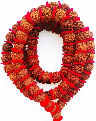 AKNaturals Rudraksha Kantha mala 5 Mukhi Nepali 54 + 1 Beads 5 Face Rudraksh Kantha 15MM Rudraksha Chain