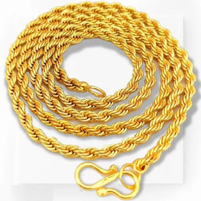 Super Duper TGM Golden Rassi Chain for Women & Girls – Traditional Ethnic Rope Chain Necklace Gold-plated Plated Alloy Chain