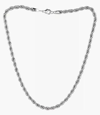 Maatrachaaya Stylish Silver Plated Rope Chain Sterling Silver Plated Alloy Chain
