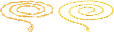dewiss Most Popular Design Gold Plated Chain Stylish & Trendy For Men,Women (20inch) Gold-plated Plated Brass, Alloy Chain