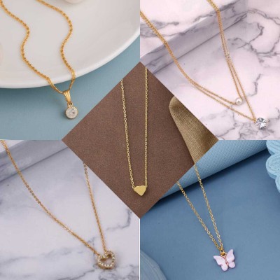 ELCETRATD JEWELLERY Alexandrite Gold-plated Plated Brass Necklace