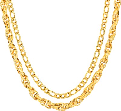 db enbloc Necklace Combo Chains Gold-plated, Silver Plated Stainless Steel Chain