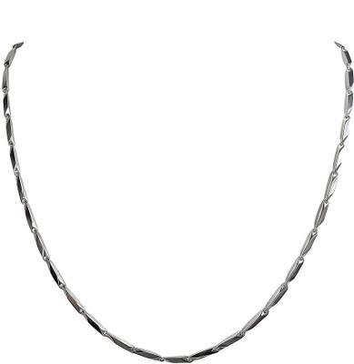 Noya Platinum Finish Silver Chain for Men Silver Plated Stainless Steel Chain