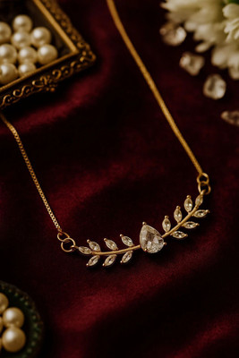 ISAMORA New Stylish Trendy Design Gold Diamond Chain For Girls & Women Diamond Gold-plated Plated Brass Chain