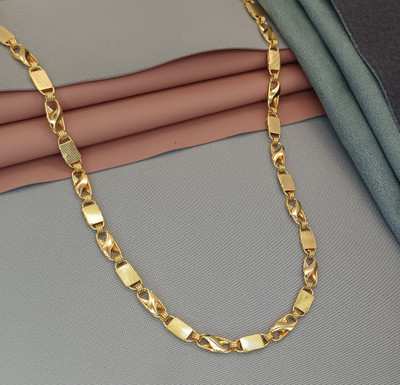 SHANKH-KRIVA beutiful chain for men and women Gold-plated Plated Brass Chain