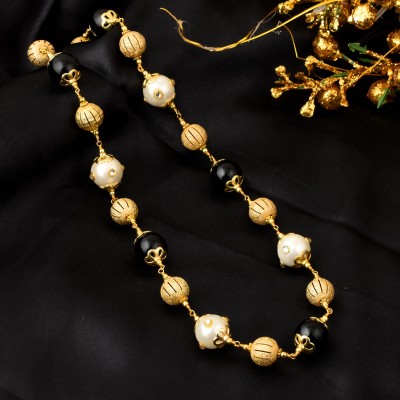 Pearlz Ocean Agate, Pearl Gold-plated Plated Alloy Necklace