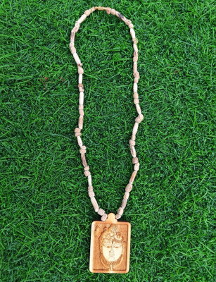 Basukiya Shri Nath Ji Tulsi Mala Shri Krishna Tulsi Mala Wood Necklace