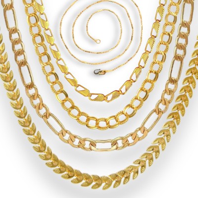 Charms Combo of 5 Stunning Exclusive Chain Gold-plated Plated Alloy Chain