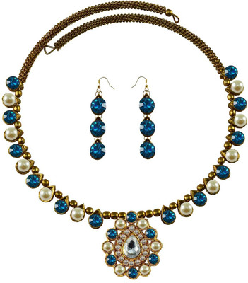 Vidhya Kangan Brass Gold-plated Multicolor Jewellery Set(Pack of 3)