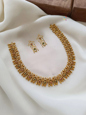 Rangrozo Jewellery Brass, Alloy Gold-plated Gold Jewellery Set(Pack of 1)