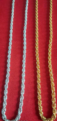 GnG Silver and gold plated chain Combo for women and men Gold-plated, Silver Plated Alloy Chain Set