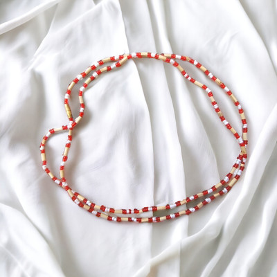 BRAJSTORE Tulsi Kanthi Mala 2 Round with Tulsi Beads & Crystal Wood Chain