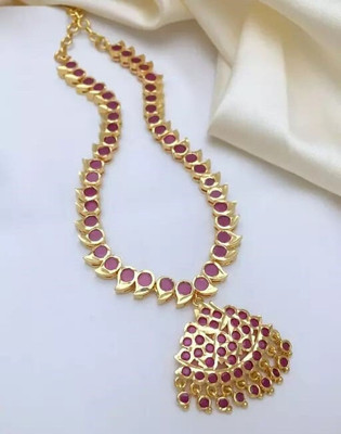 ZozoE 1 Gram gold 5Metal Impon Attigai Adigai Jewellery Chain for Women and Girls Gold-plated Plated Copper Necklace