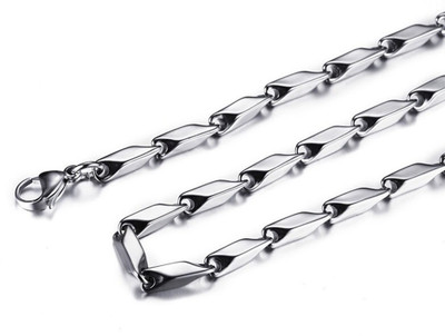 Karishma Kreations Mens Jewellery Valentine High Polish Stylish Fancy Party Wear Titanium Long Necklace Handmade Silver Golden Neckless chain latest design Casual Style Daily use Simple Dazzling Gold & Silver Color Solid Titanium Plated SS Chain Most Popular Curb Necklace Sachin Rope Wheat Rice Sehw