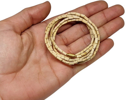 RIKIJAZ Tulsi Kanthi Mala for Connection with Divine Energy Wood Chain
