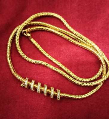 SRI SAI GOLD COVERINGS MUGAPPU CHAIN Gold-plated Plated Copper Chain