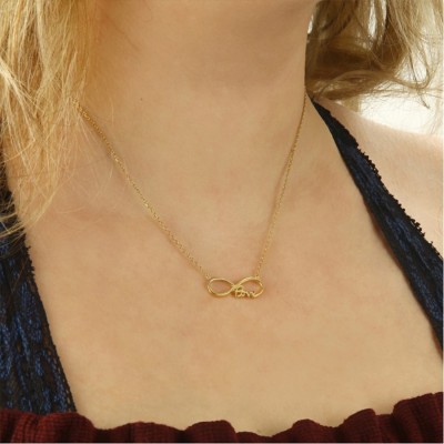 Vivity Love Pendant With Metal Chain Golden Gold-plated Plated Stainless Steel Necklace Set